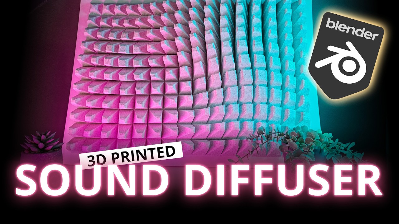 I made 3D Printed Wall Art / Sound Diffuser (Part 2)