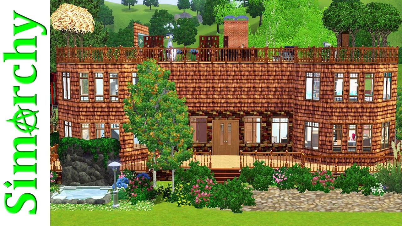 The Sims 3 House Tour - Beautiful Large Family Home with Rooftop Deck / Garden and Princess Bedroom