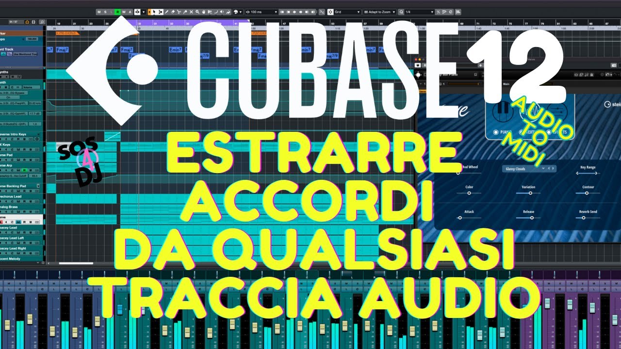 Cubase 12 Tutorial-Accordi da traccia audio a MIDI in un attimo