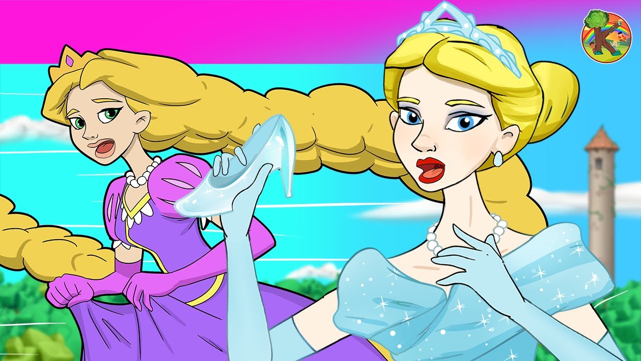 Princess Rapunzel + Princess Cinderella | KONDOSAN English | Fairy Tales & Bedtime Stories for Kids