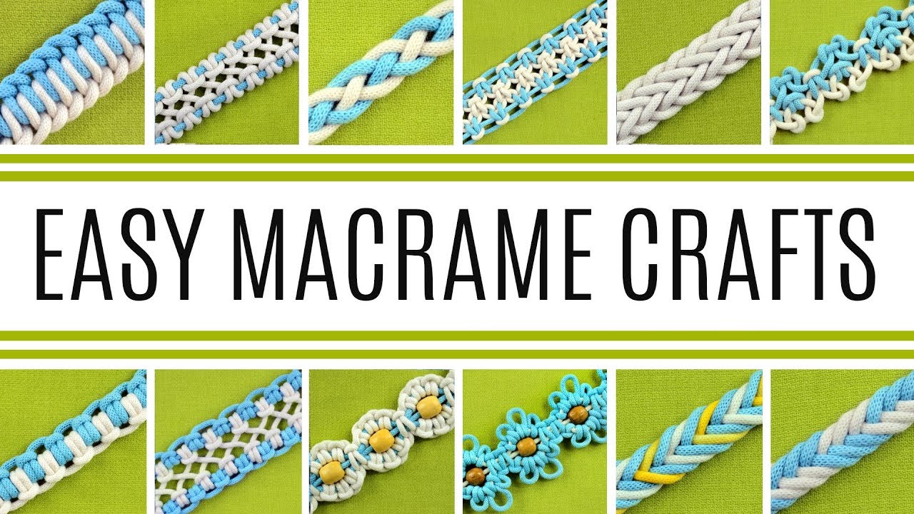 21 Easy Macrame Crafts, Knots, Patterns, Braids For Beginners & Beyond