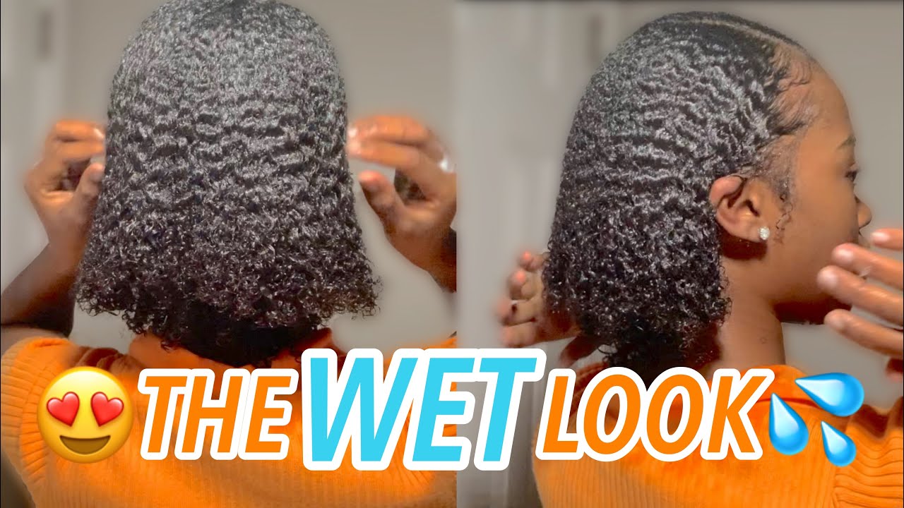 TRIED THE WET LOOK ON MY 4B HAIR😍💦