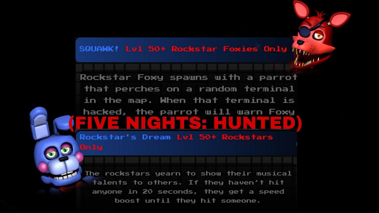 ROCKSTAR FOXY AND BONNIE GAMEPLAY (five nights: hunted)