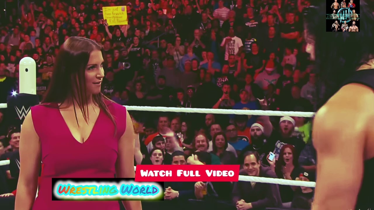 Unbelievable! When Stephanie McMahon Slapped Roman Reigns 8 Times in a Row. #romanreigns #wrestling