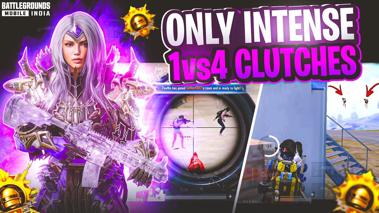 Start 2026 with Scar Fastest Clutches 🔥 Intense 1v4 in Conqueror Lobby | BGMI Gameplay