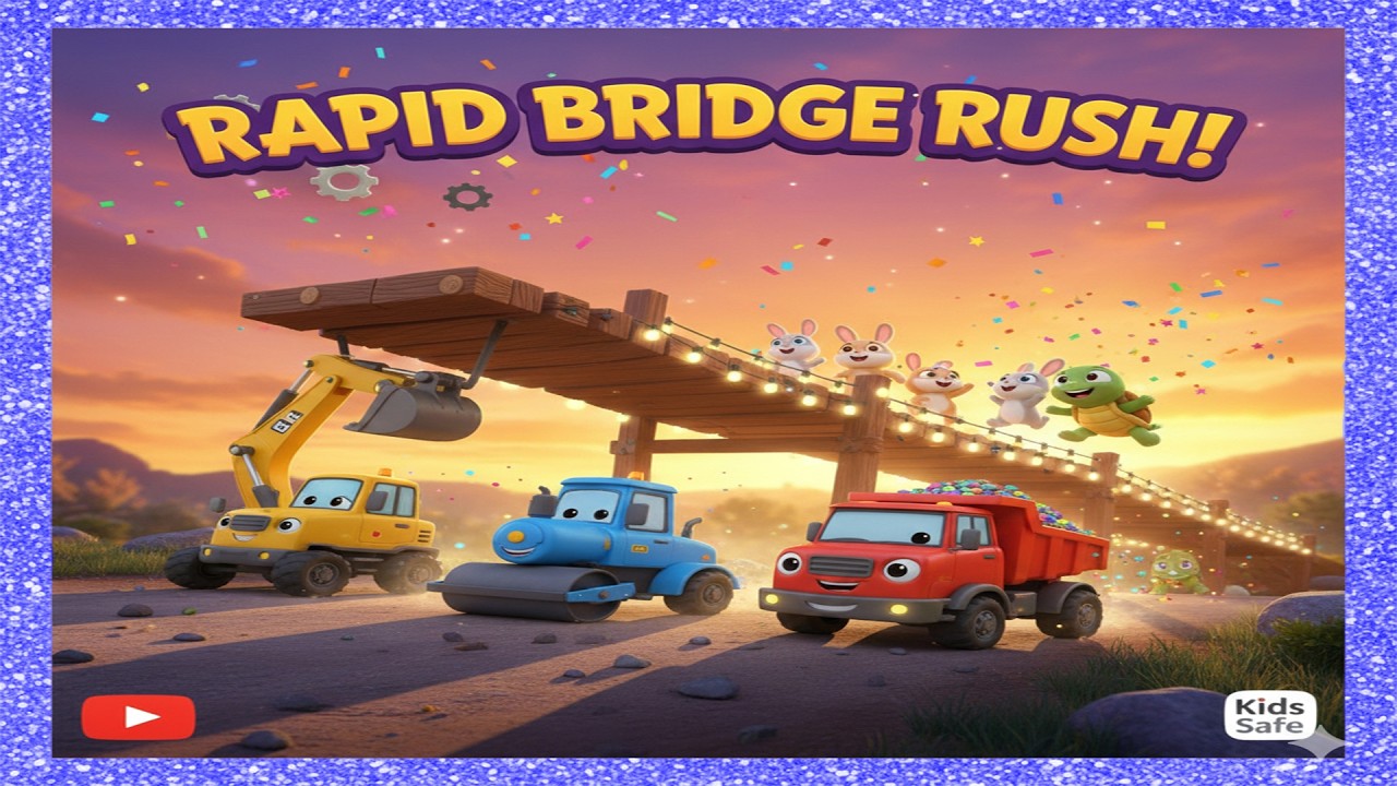 Mission: Build the Bridge 🚧🚜Excavator, Dump Truck and Road Roller in Action🔥 | Vehicles Construction