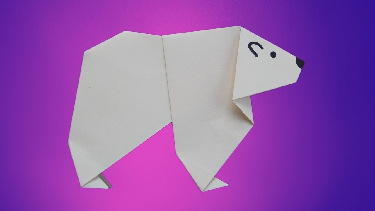 Como hacer un Oso polar de papel origami #origami #osopolar