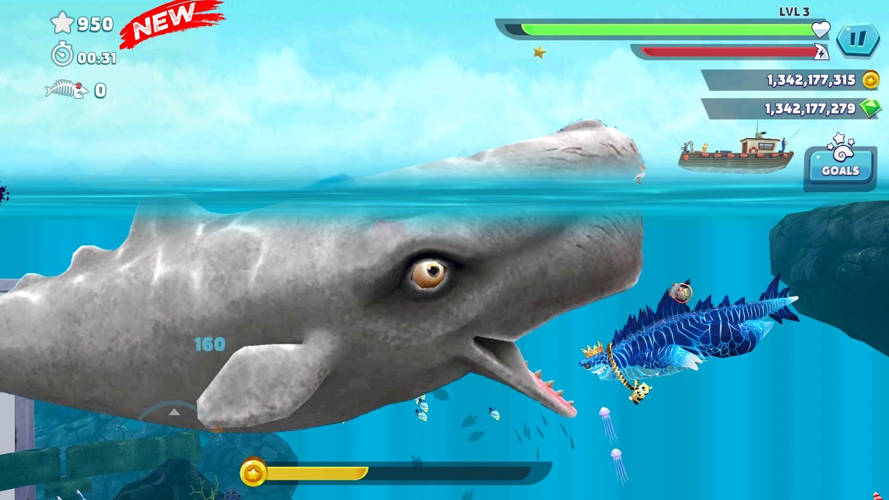 Hungry Shark Evolution - Giant Monster Enemy Moby Dick New Skin Mod - All 27 Sharks Unlocked