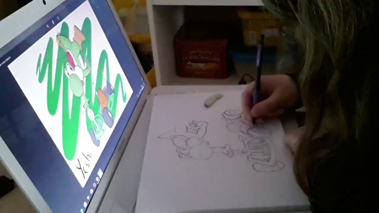 vid&eacute;os de dessin de yoshi