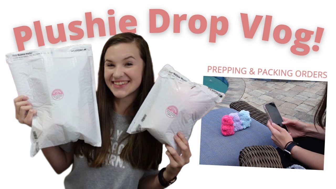 Crochet Plushie Drop Vlog!! The Day Of My Etsy Drop, Preparing For It, Packing Orders, and More!!