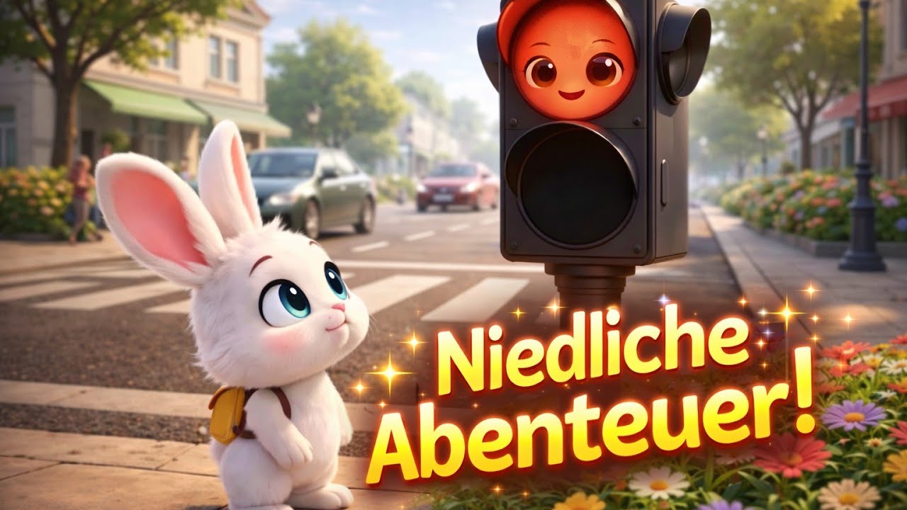 Ampel lernen für Kinder 🚦 | Sicher über die Straße mit Hopsi 🐰 | Lernvideo #Ampel#KinderLernen