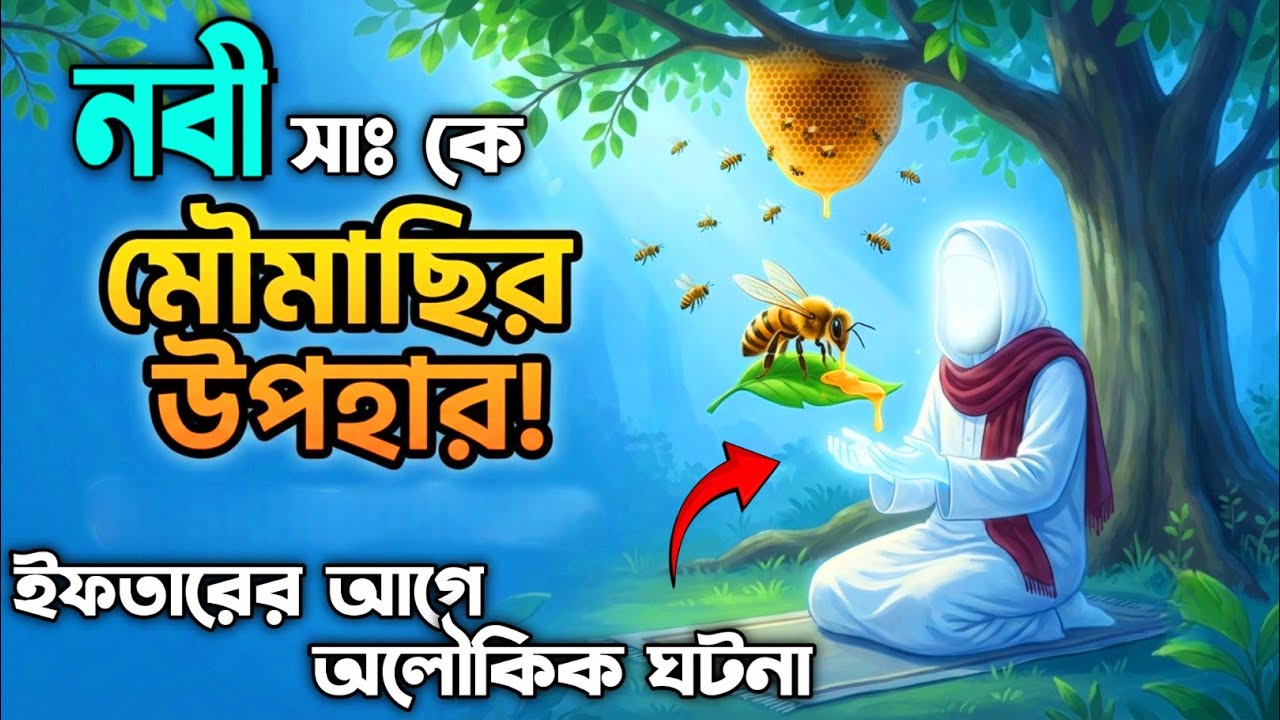 নবীজির ইফতারে মৌমাছি মধু নিয়ে গিয়েছিল। হযরত মুহাম্মদ এর কষ্টের রোজা | ইসলামিক কাহিনী। SAA DOJAHAN