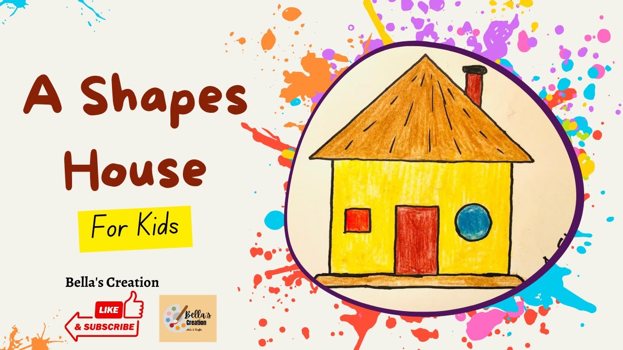 A Shapes House II How To Draw A Shapes House For Beginners