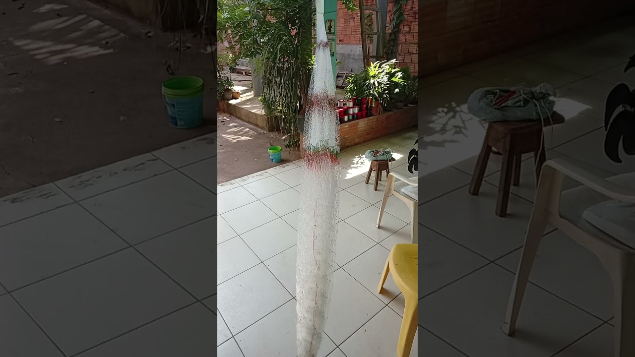 Tarrafa malha 8cm, configuração 17x17 na técnica Aldeletrônica. 