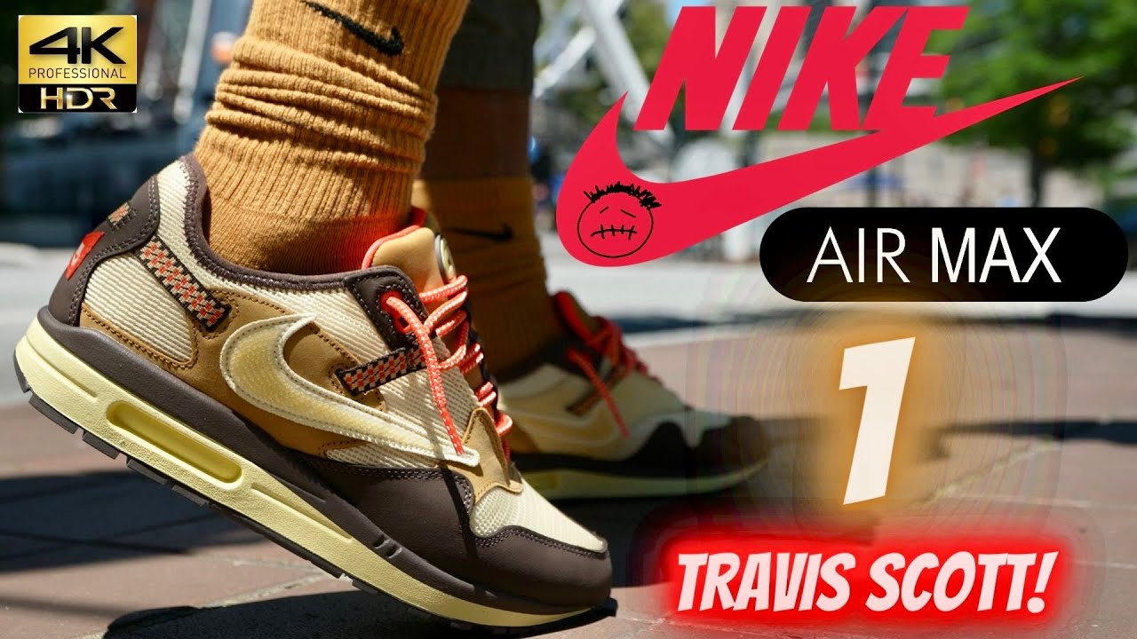 NIKE AIR MAX 1 TRAVIS SCOTT BAROQUE BROWN DETAILED REVIEW & ON FEET W/ LACE SWAPS!!