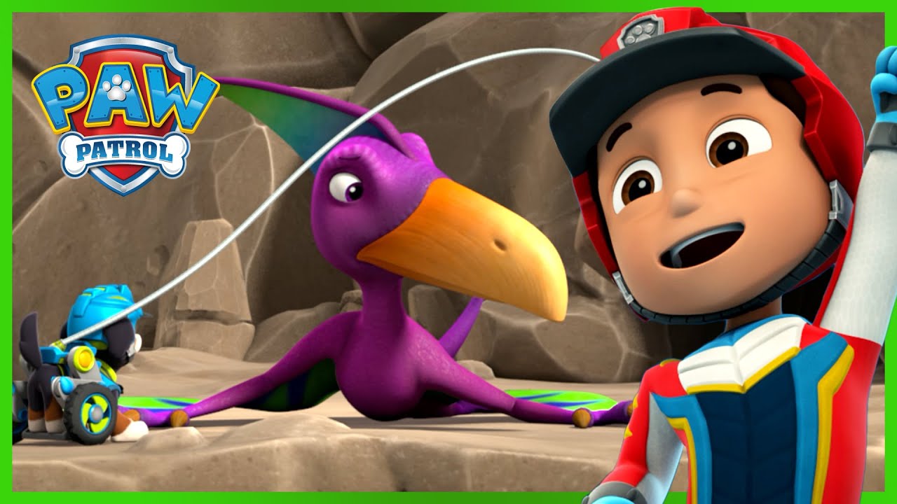 Dino-redning: Vovserne redder en pterodactylus!  - PAW Patrol P&aring; Dansk Tegnefilm for b&oslash;rn