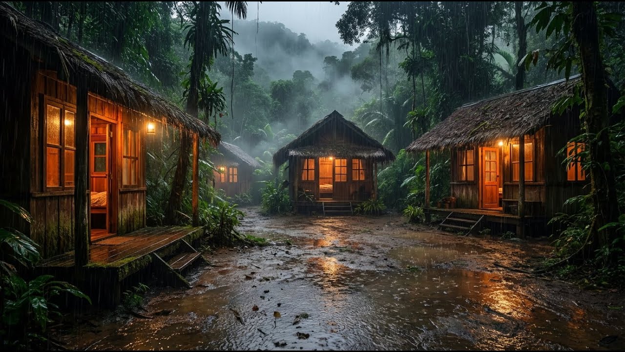 Rain Sounds for Sleeping 🌙 Long Heavy Rain at Night for Deep Sleep, Calm Mind & Total Recovery