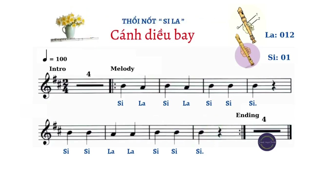 Recorder vỡ b&agrave;i/C&Aacute;NH DIỀU BAY/ Luyện thổi nốt SI La| School Music Tramdi