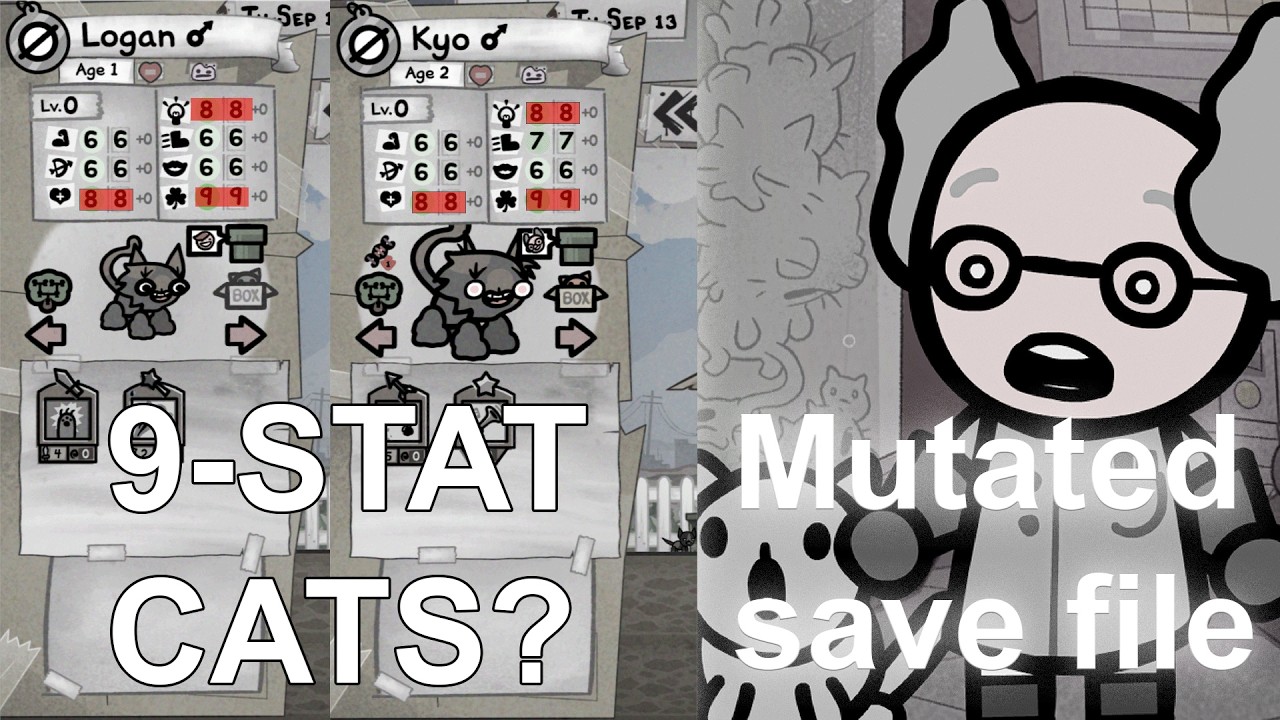 Breeding 9-stat Cats In Mutated Save File | Mewgenics
