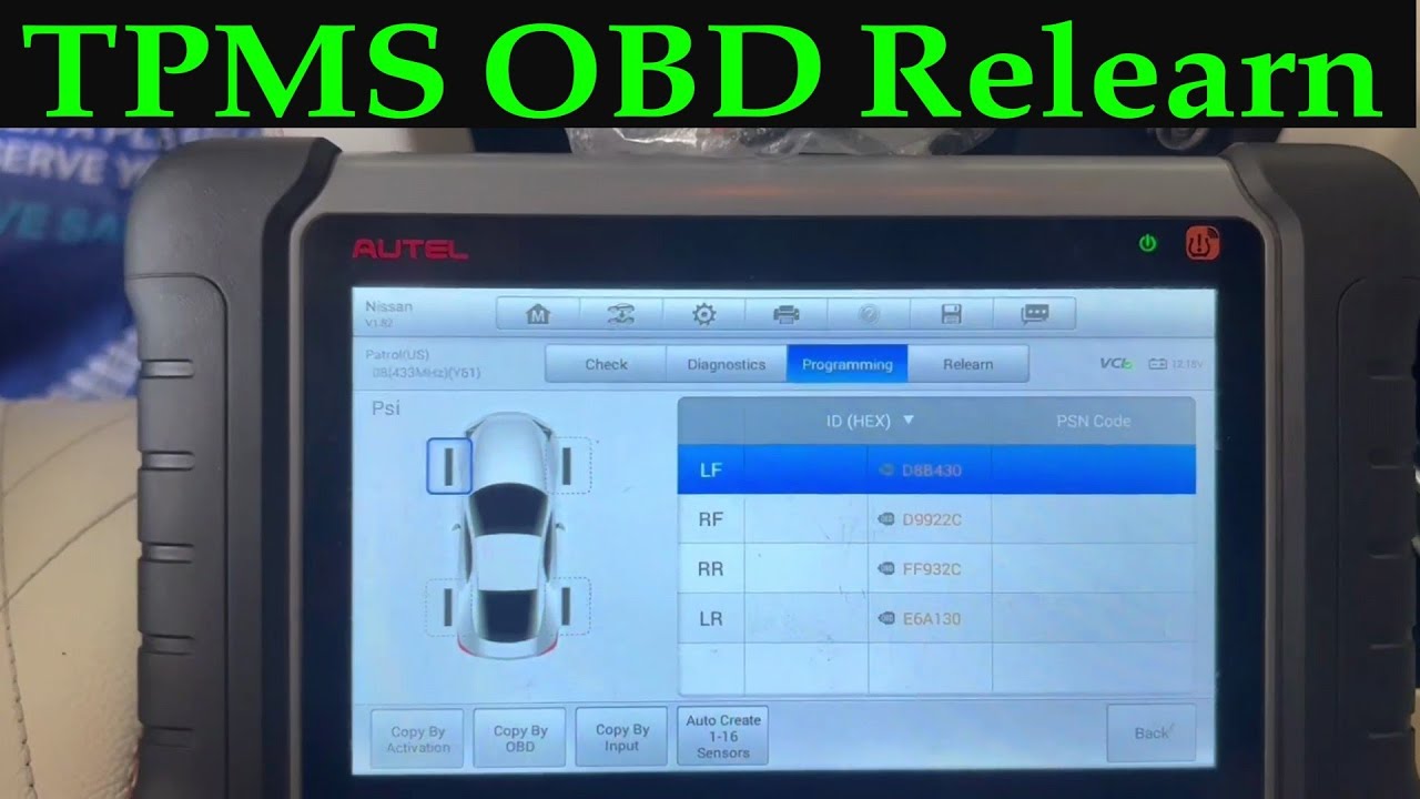 Fix || Toyota TPMS OBD Relearn || Tire Pressure Warning Light On