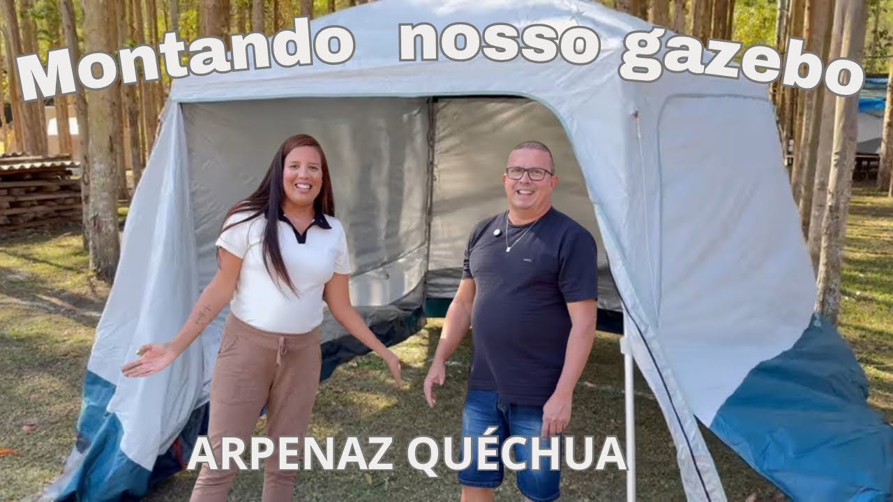 Gazebo Quechua Arpenaz | Como montar e por que compramos em Portugal (mais barato que no Brasil!)