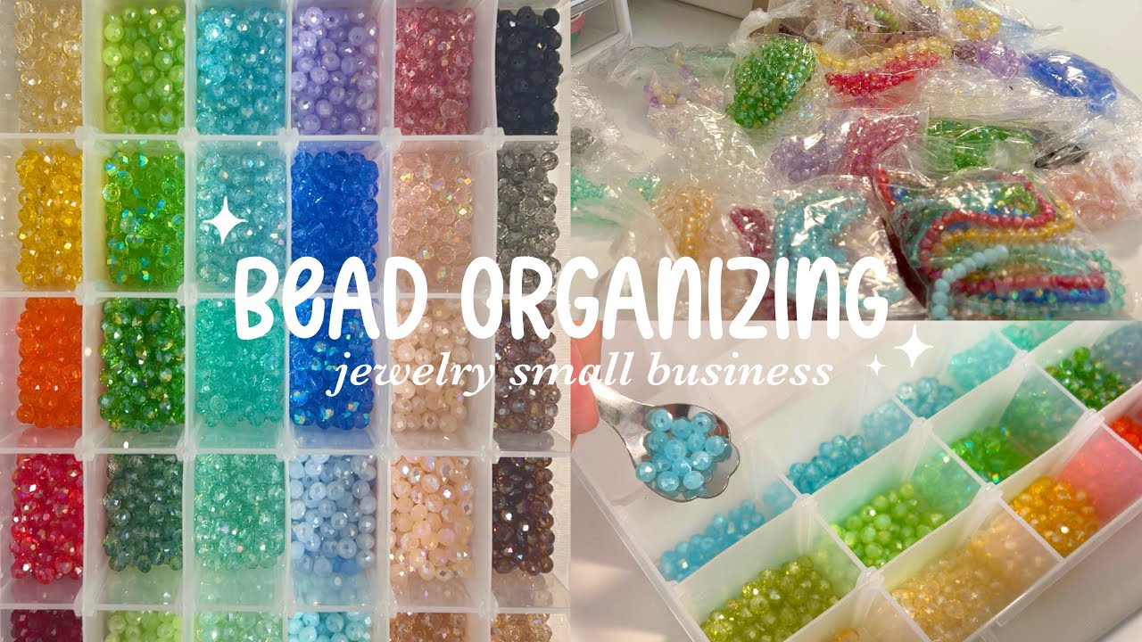 🌈 organize new beads with me! asmr edition, satisfying & aesthetic