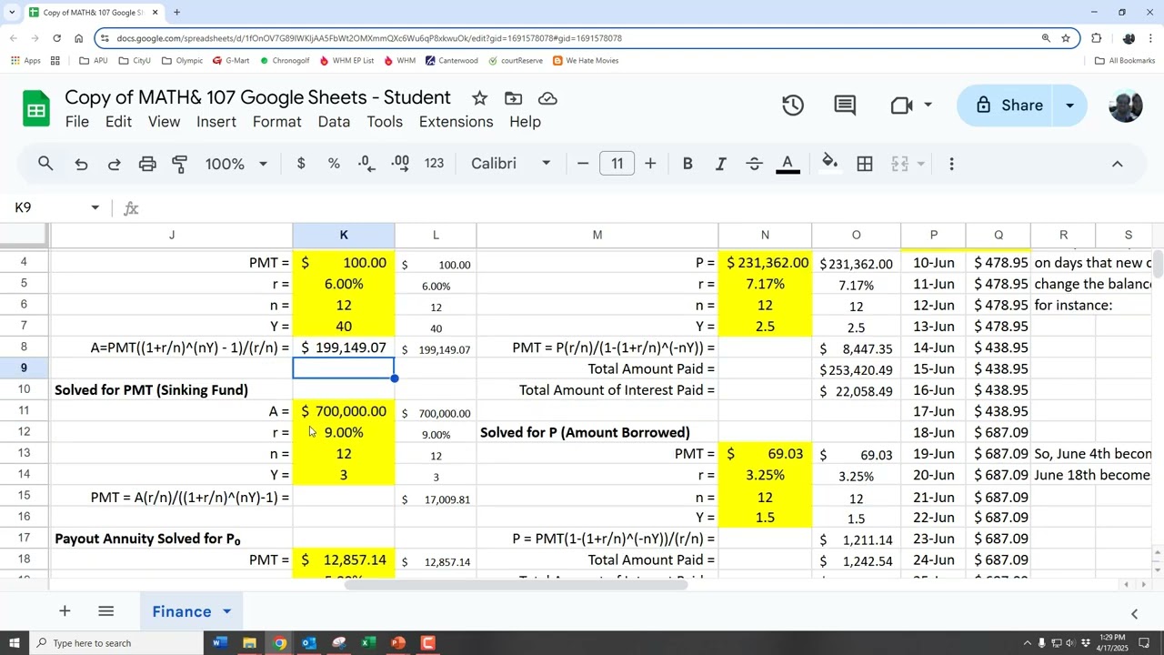 Spreadsheet Calculator for Loans and Annuities