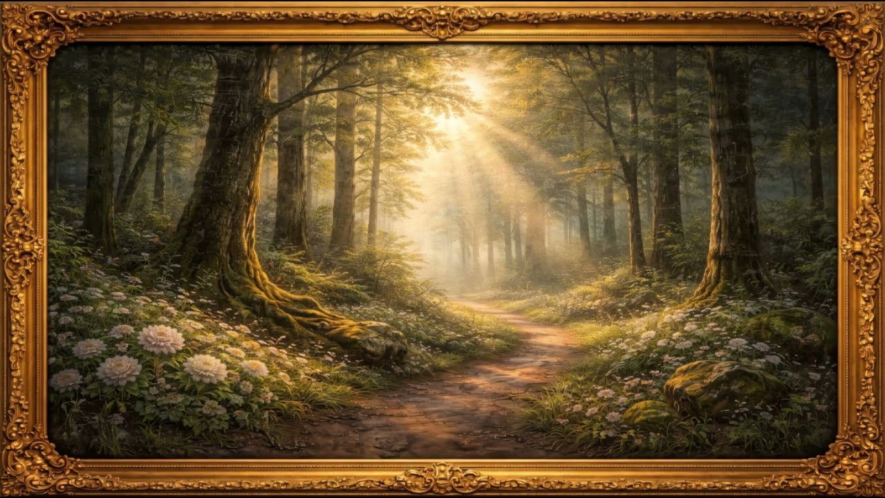 Calm Artistic Frame Display | Ambient TV Wall Art in 8K