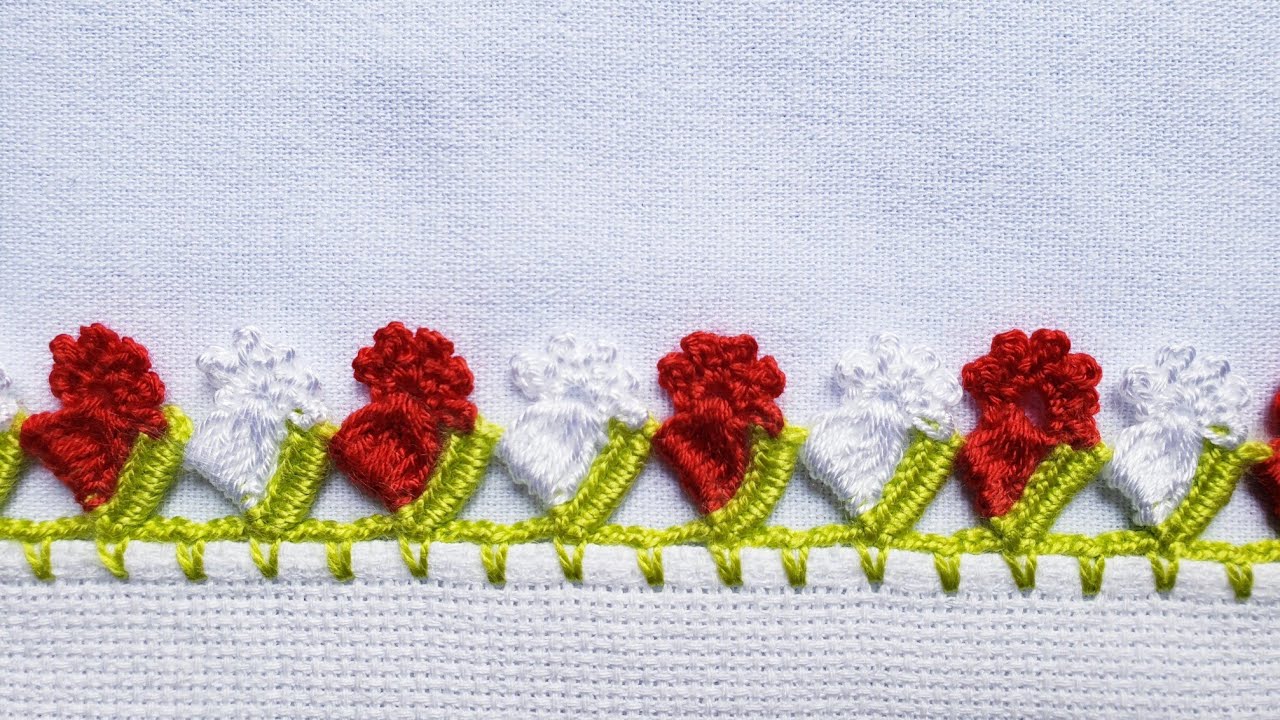 Barrado/bico para pano de prato #crochê #barradinhodecroche #barradinhoscomamor#crochet 🌹#328