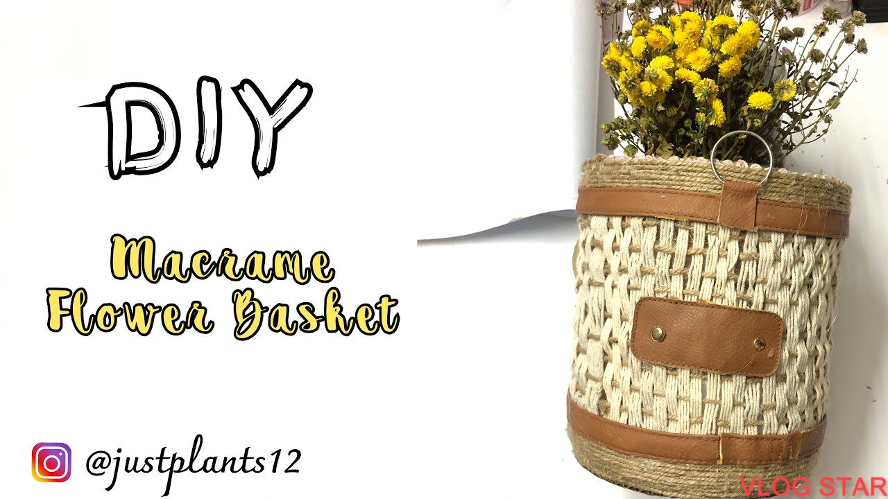 How to make a macrame flower basket 🧺 DIY easy peasy 🫶💕