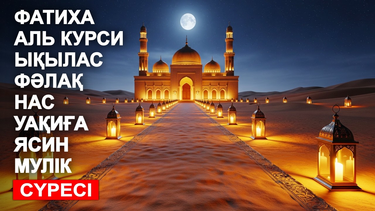 🤲 МҰҢ МЕН ҚАЙҒЫНЫ КЕТІРЕТІН СҮРЕЛЕР ❤ ФАТИХА, АЯТУЛЬ КУРСИ, ЫҚЫЛАС, ФӘЛАҚ, НАС, УАҚИҒА, ЯСИН, МҮЛК 🤲