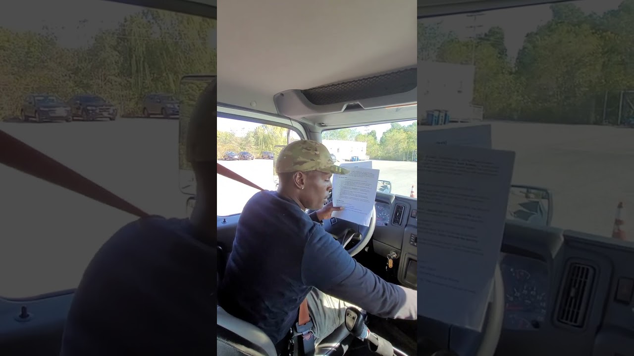 CDL A pre-trip in-cab inspection.