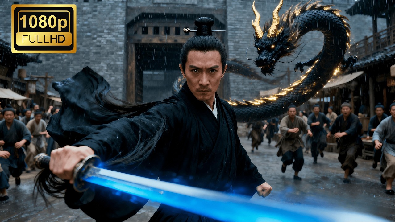 【2026最新武侠电影】天宫太子化身黑龙与反派决一死战，受重伤难化人身竟被凡间美女所救#武侠 #chinesedrama #movie #功夫 #动作 #kungfu #电影 #武侠