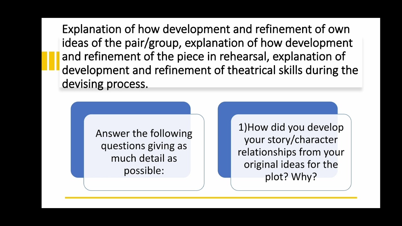 Year 10-Devised Drama-Devising Log Section 2-Part 1