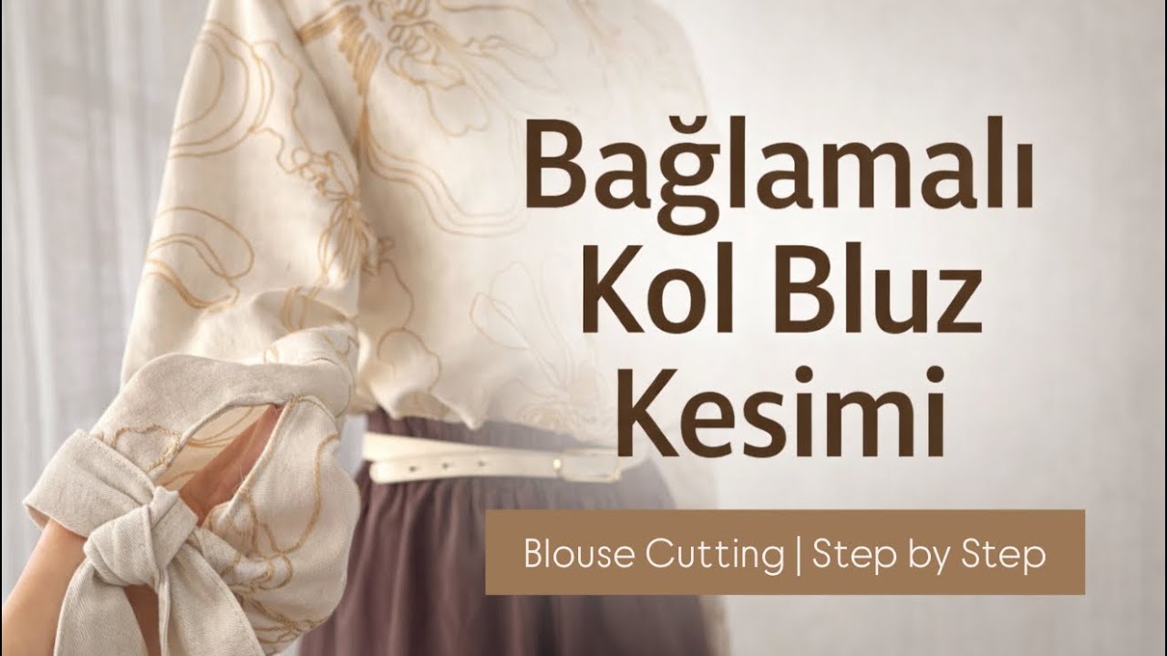 Bağlamalı Kol Bluz Kesimi ✂️ | Step by Step Blouse Cutting