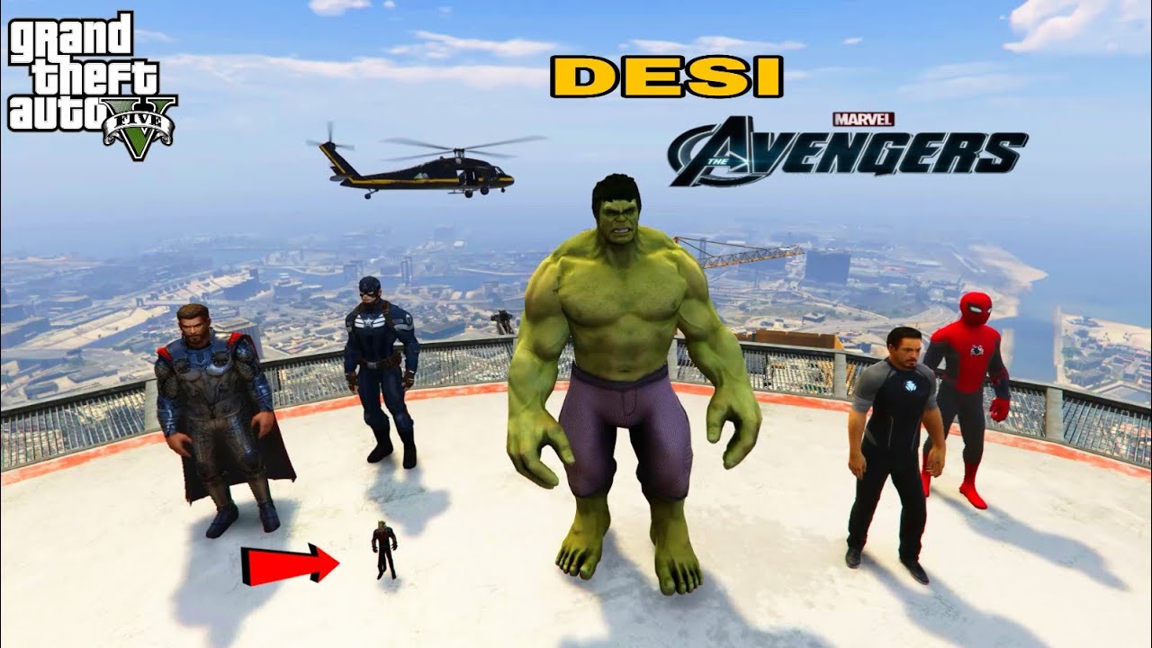 DESI Avengers Meet Michael in GTA 5 Funny Dubbing (Hindi) Avengers Funny Mod🤡(part 1)