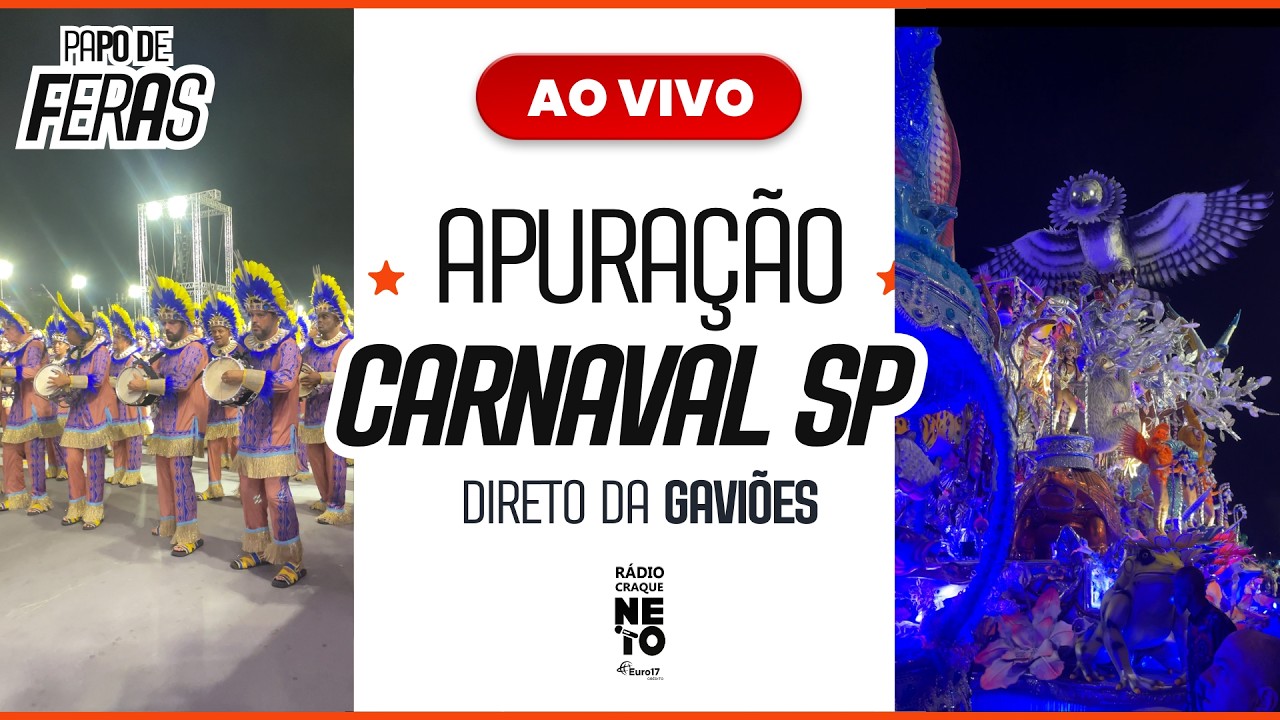 APURAÇÃO CARNAVAL SP,  RESPONDENDO COMENTÁRIOS | PAPO DE FERAS | AO VIVO | Rádio Craque Neto