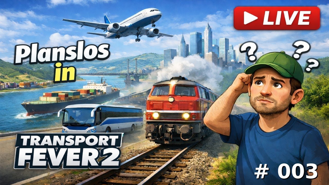 Planlos in Transport Fever 2 🚆 | Live Aufbau & Chaos 
