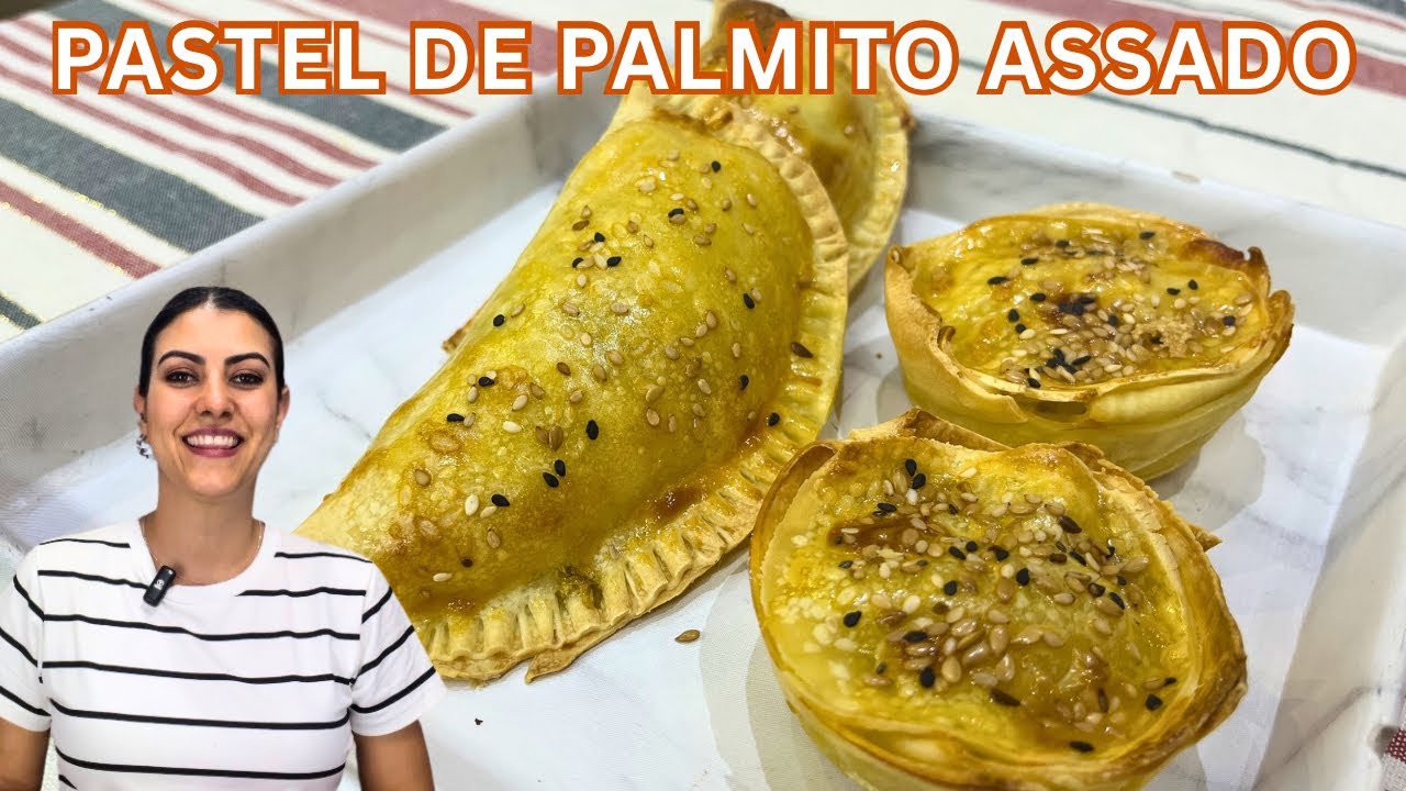 PASTEL DE PALMITO ASSADO DELICIOSO - Faça e se surpreenda 