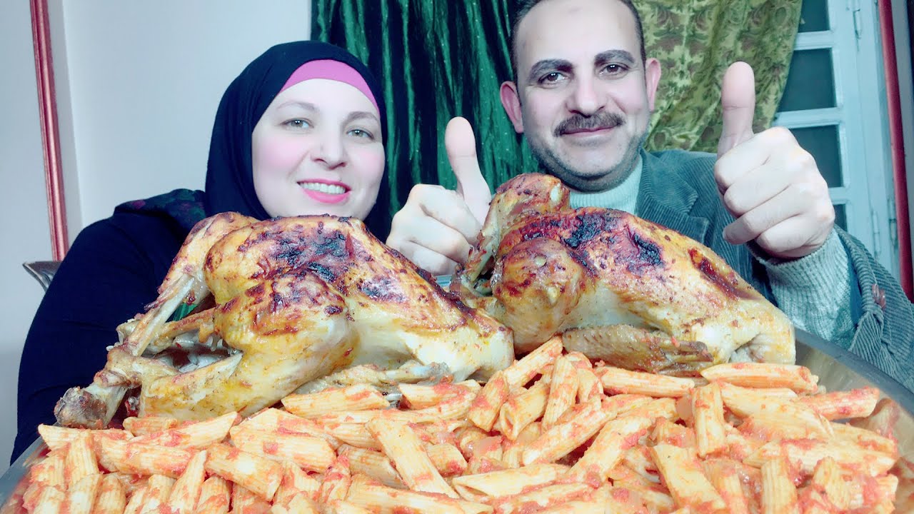 تحدى أكل 2 من الدجاج المشوى البلدى بوزن 4 كيلو مع كمية كبيرة من المكرونة ضد عيلة سيكو!