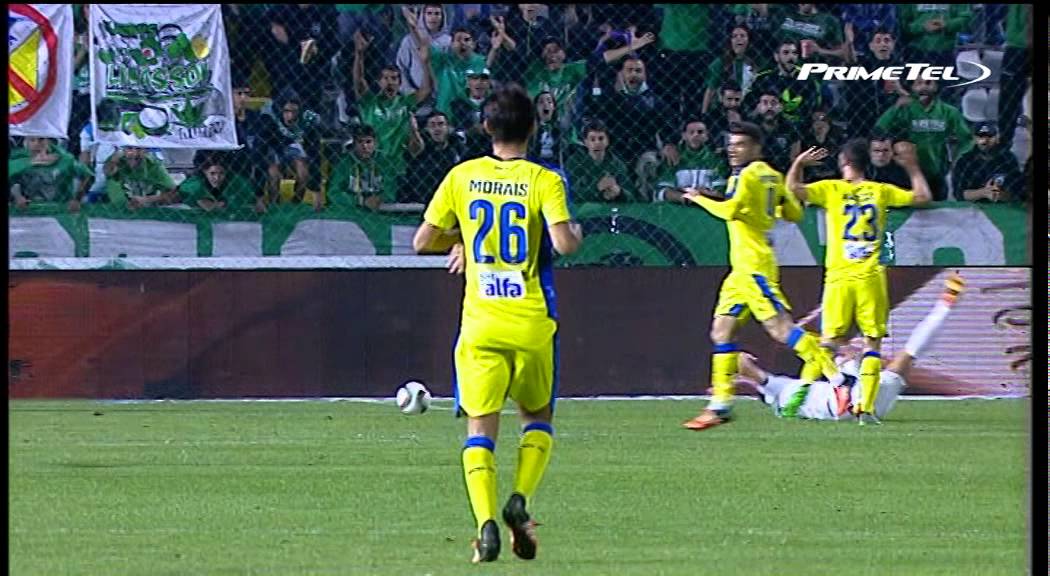 OMONOIA Vs APOEL 2-2 HIGHLIGHTS (09-11-2015)