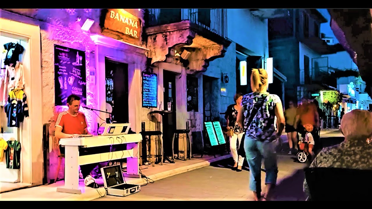 Podgora 2023 Kroatien Makarska Riviera, Nightlife, Live Musik Promenade