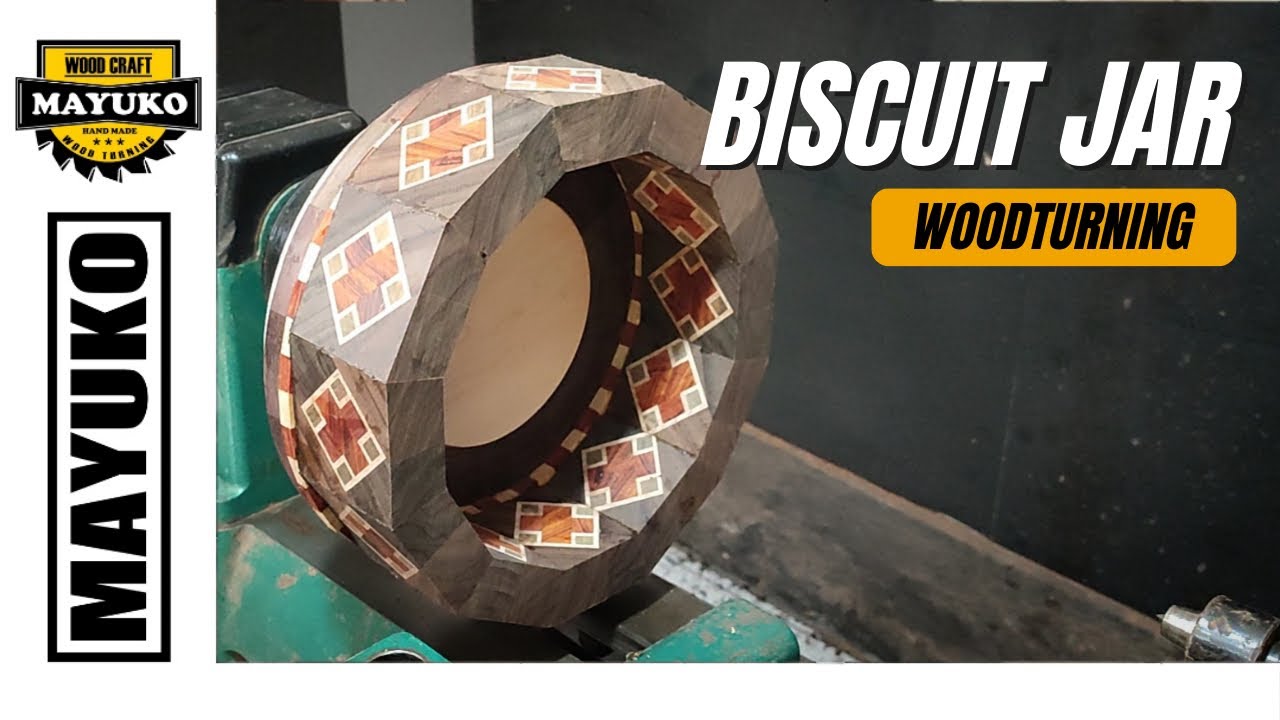 BEAUTIFUL BISCUIT JAR, woodturning