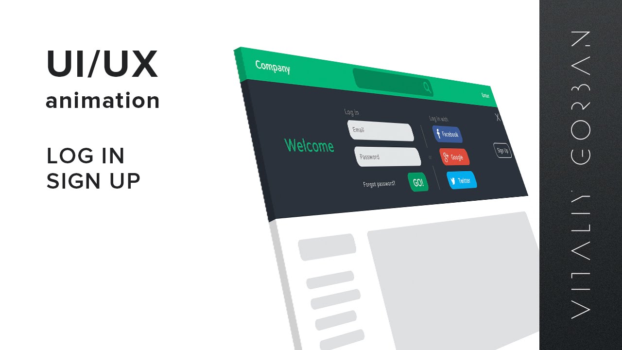 UI/UX animation web  design - Log In/Sign Up // Hype 3 Pro Tumult