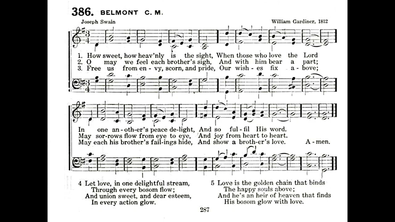 How Sweet, How Heavenly is the Sight (Belmont)