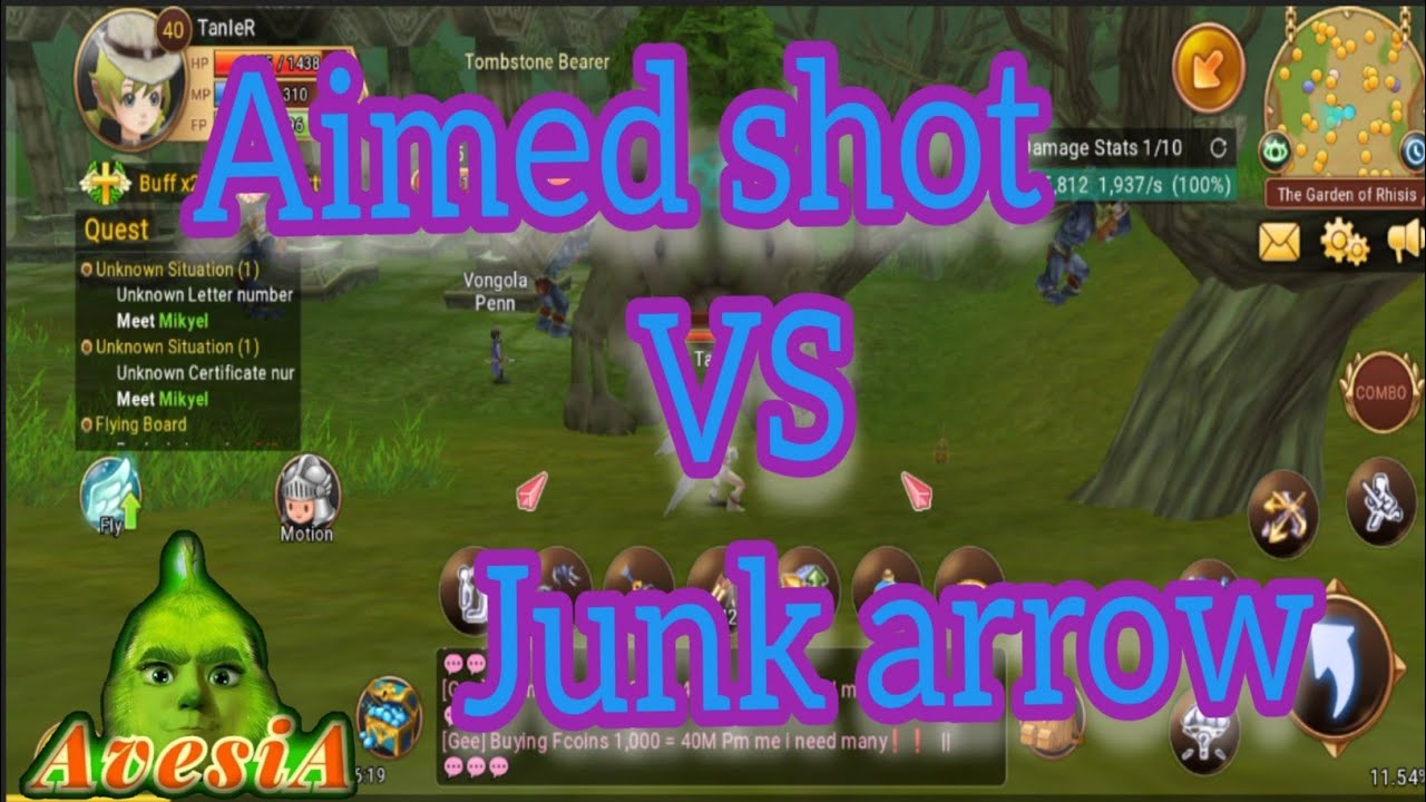 FLYFF UNIVERSE : Acrobat (bow master) Ranger class skills and stats build | Junk arrow VS Aimed shot