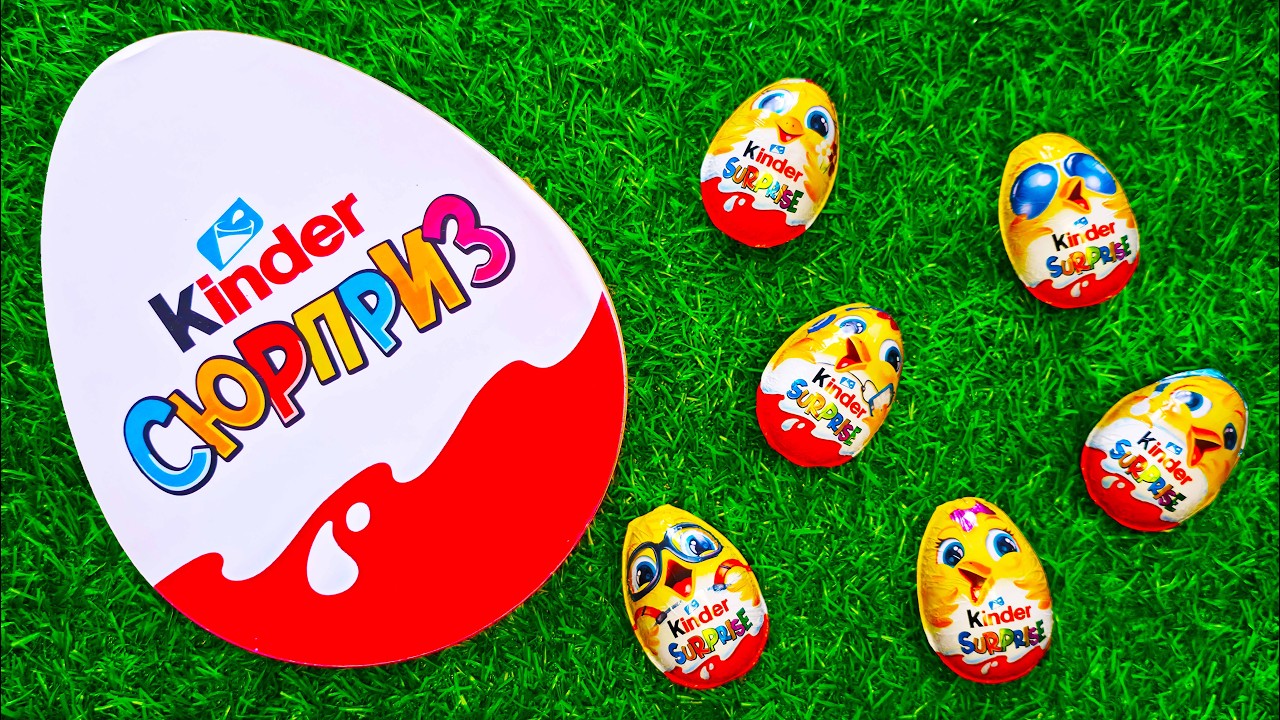 Satisfying ASMR Box Opening! NEW Kinder Surprise Chocolate Eggs Unboxing Funny Toys Inside