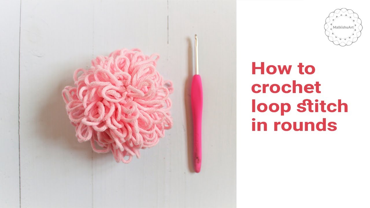 How to crochet single loop stitches in rounds, increase and decrease