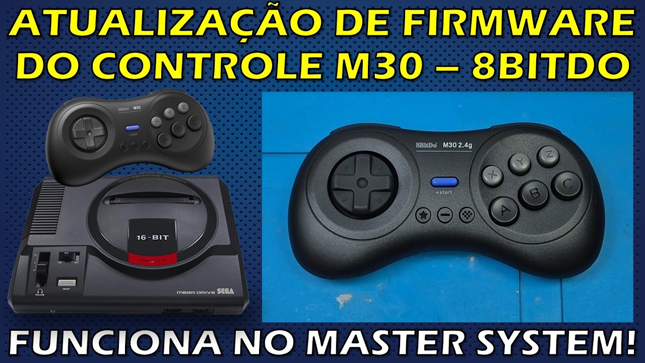 COMO ATUALIZAR O FIRMWARE DO CONTROLE M30 DA 8BITDO - AGORA FUNCIONA COM MEGA DRIVE E MASTER SYSTEM!