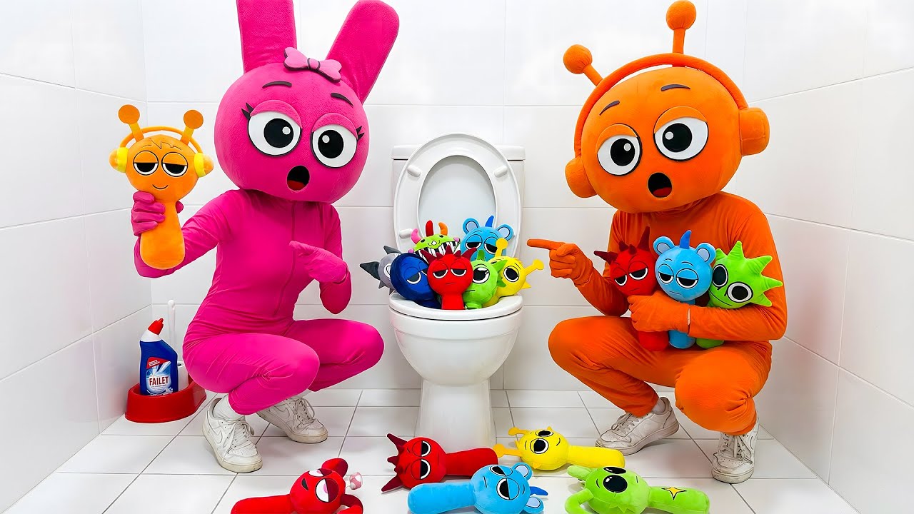 Sprunki in the Bathroom... Pinki & Oren Were NOT Expecting This!